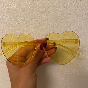 Bumble Yellow Heart Sunglasses